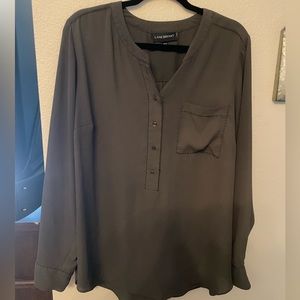 Lane Bryant work blouse in olive color! Great steal!